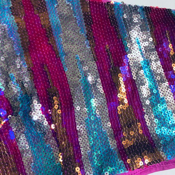 Sequined One Shoulder Party Top Size 4 - Picture 2 of 7